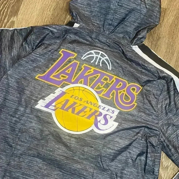Mens Los Angeles Lakers Windbreaker Quarter Zip Pullover - S - Picture 7 of 9